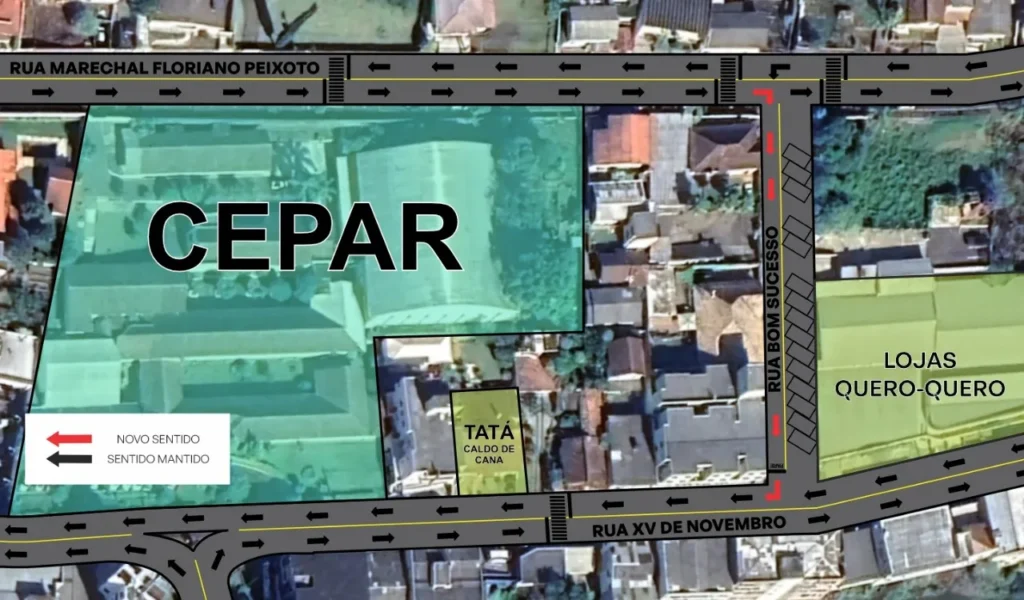Ruas do Centro de Videira terão sentido alterado a partir do dia 30