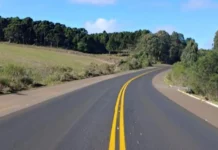 SC-350 entre Caçador e Lebon Régis recebe pintura após ação do MPSC