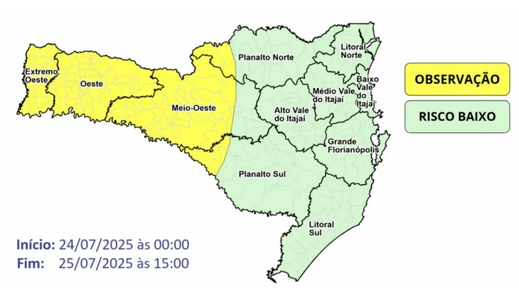 Tempo em SC