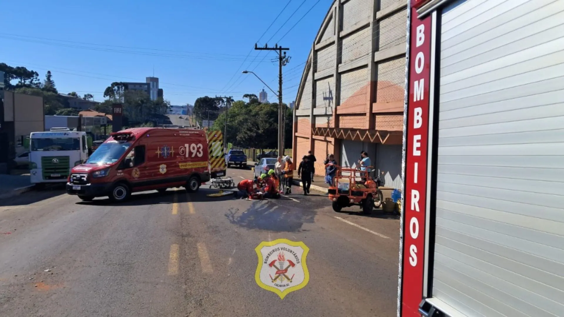 Acidente deixa motociclista ferido em Caçador