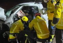 Três ficam gravemente feridos em colisão frontal na BR-282, em Campos Novos