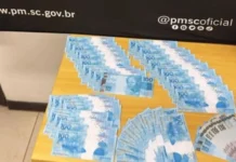 Jovem é preso com R$ 5 mil em notas falsas após sair dos Correios em Caçador