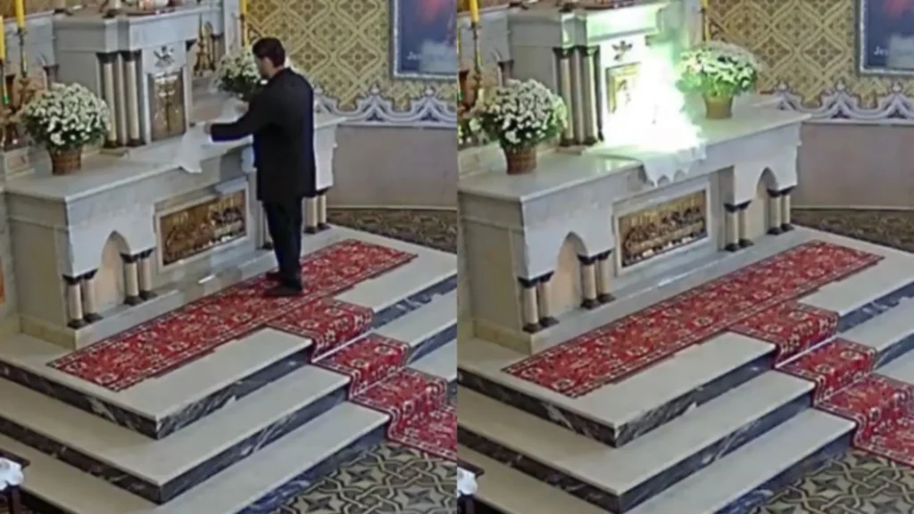 Homem detona explosivo em igreja centenária de SC