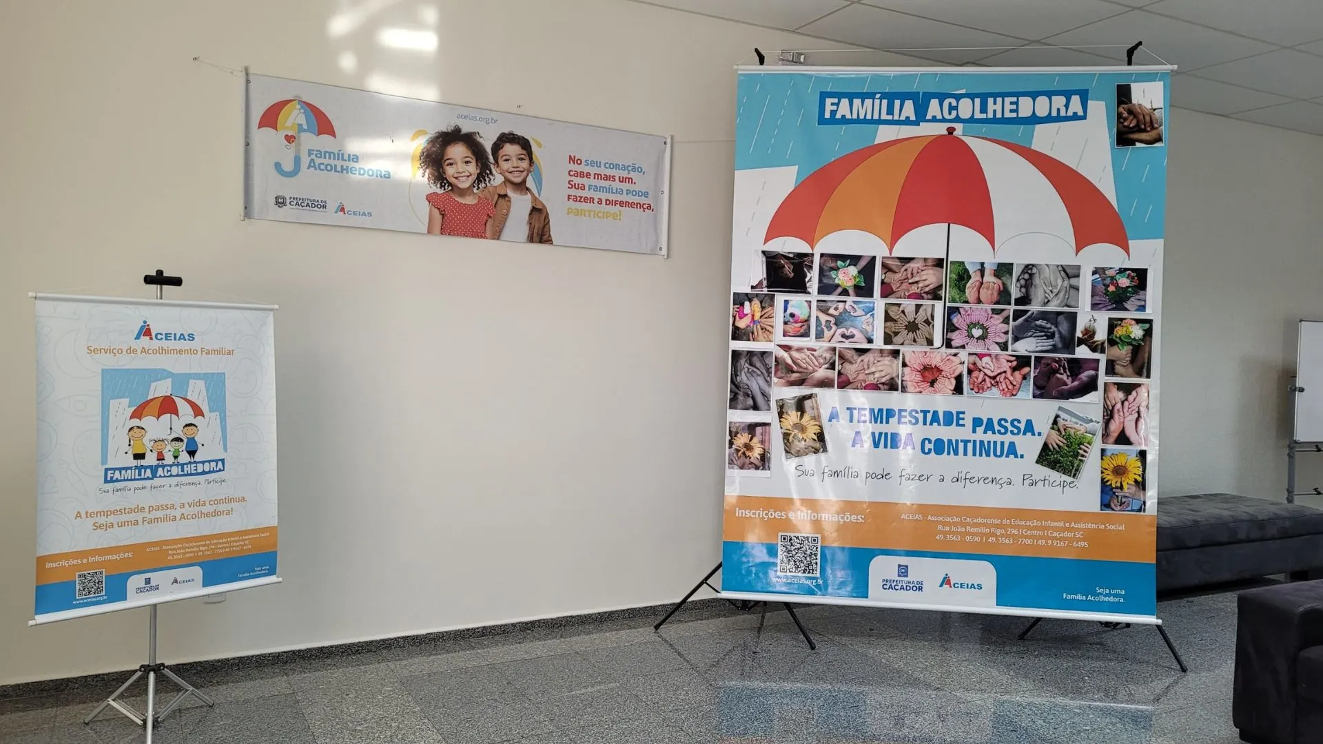 Exposição destaca serviço Família Acolhedora em Caçador