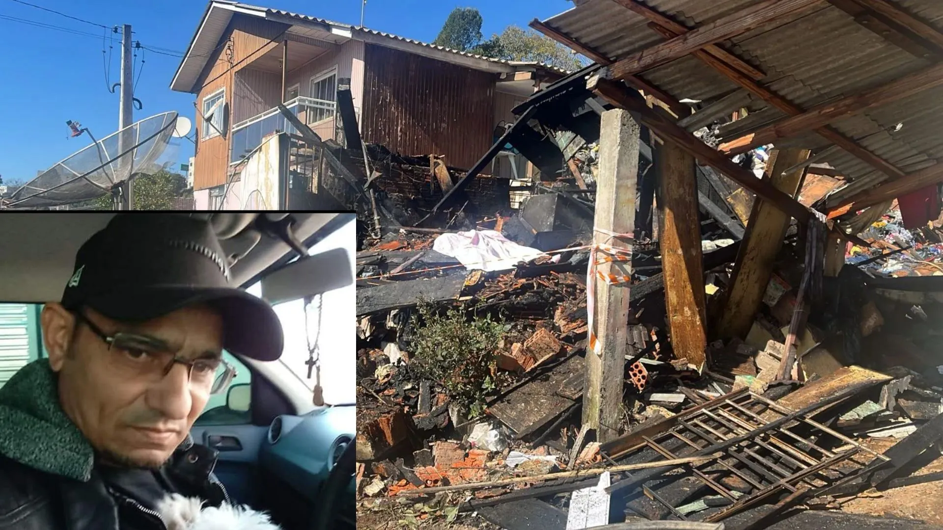 Identificado corpo carbonizado em incêndio em Caçador