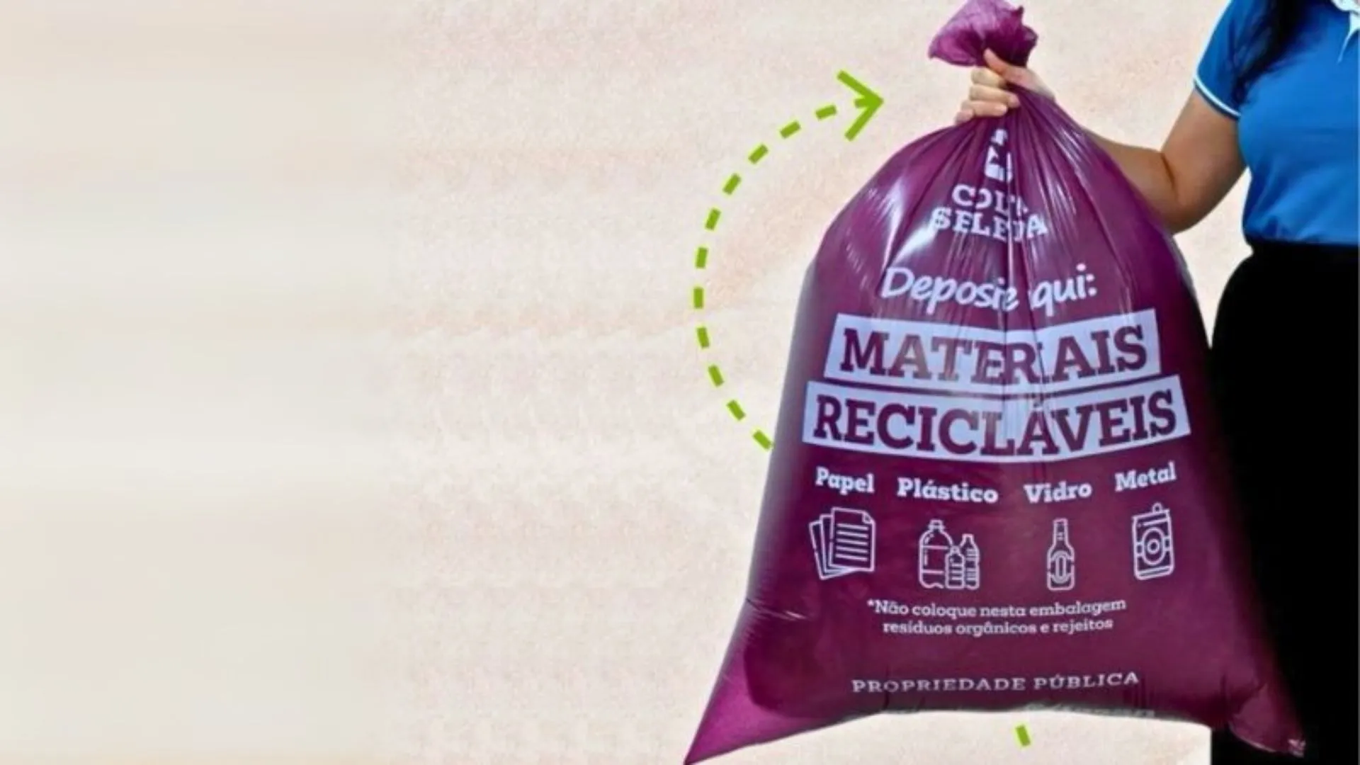 Nova entrega de embalagens para descarte correto de recicláveis em Videira inicia na próxima semana