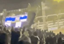 Painel de LED cai sobre público durante rodeio e deixa quatro feridos