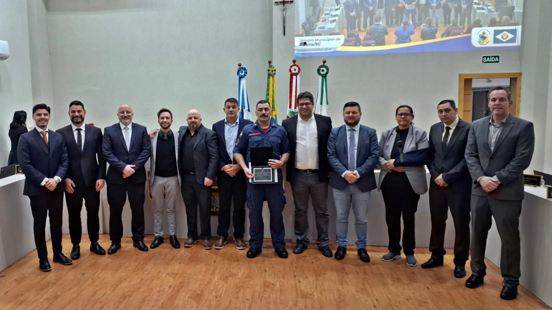 Moção de Aplauso reconhece dedicação do bombeiro Giandro Rissi em Videira