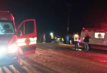 Colisão com quatro veículos deixa feridos em Videira