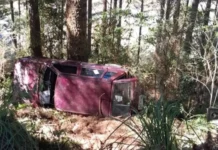 Homem é resgatado após 8 horas preso em carro capotado em SC