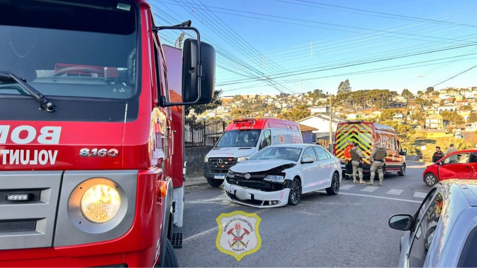 Colisão no bairro Martello deixa cinco vítimas em Caçador