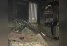Casa pega fogo durante a madrugada em Salto Veloso