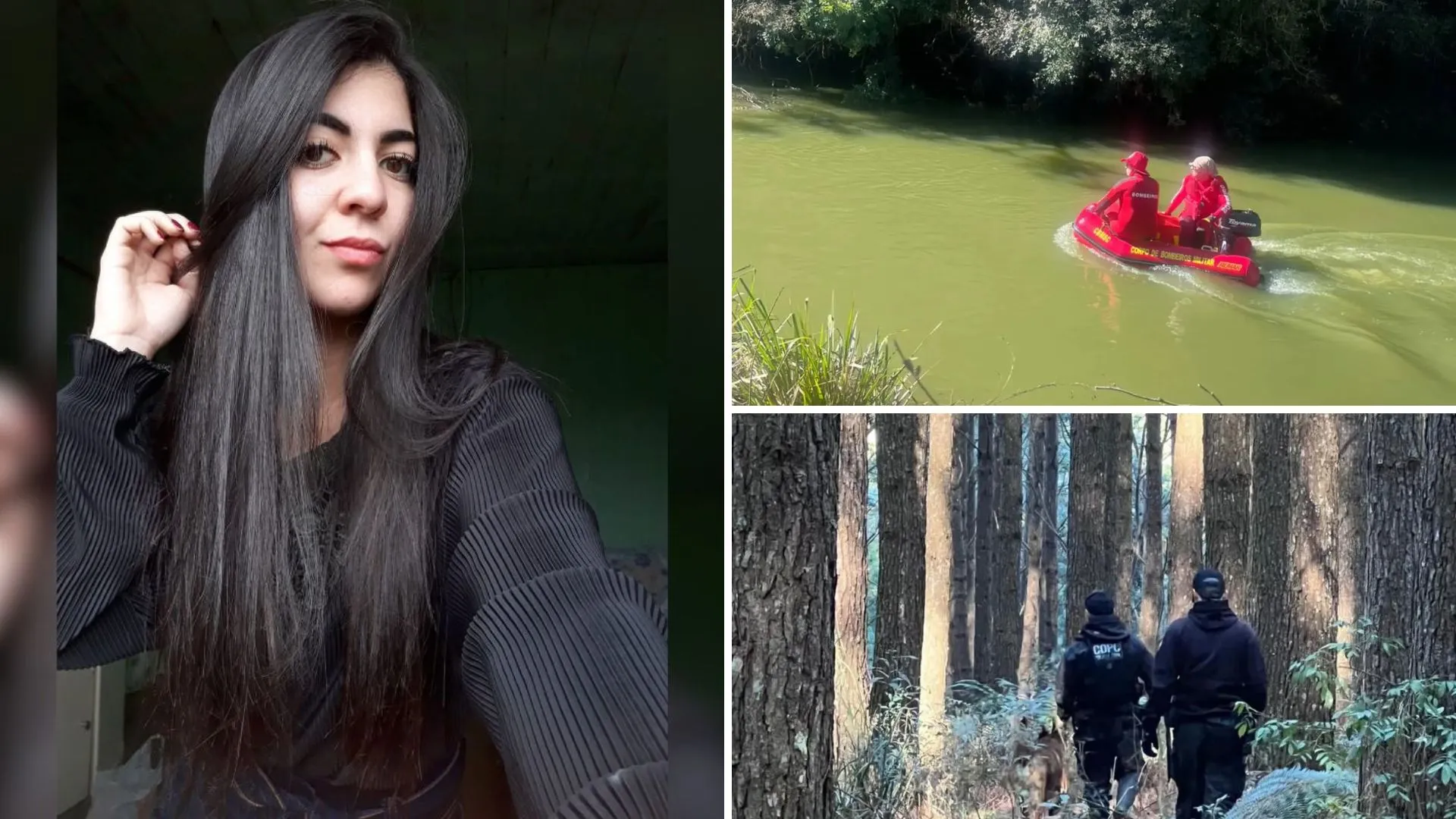 Buscas por Lusiane Ribeiro Borges continuam com cães farejadores e mergulhadores