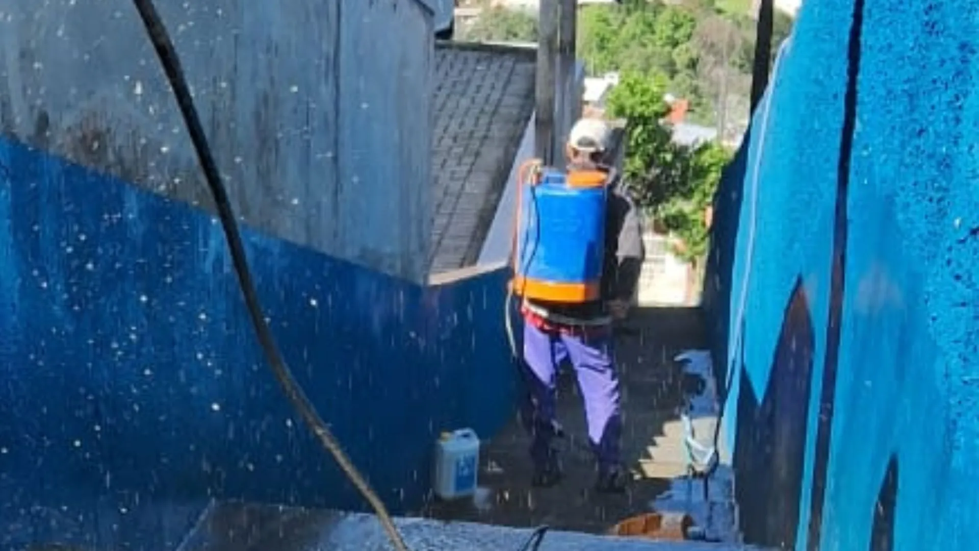 Escadaria entre Universitário e Panazzolo passa por revitalização em Videira