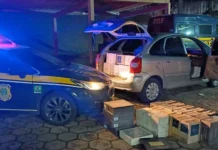 Suspensão baixa entrega carro carregado de vinhos ilegais em SC
