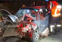 Grave acidente em Lebon Régis deixa três feridos na SC-350