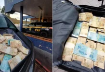 Homem é preso com R$ 123 mil em dinheiro sem comprovação de origem