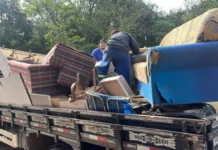 Mutirão “Bota Fora” em Videira recolhe 4 toneladas, 84 pneus e 680 kg de eletrônicos