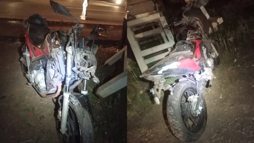 Jovem fica gravemente ferido em colisão de moto em Videira