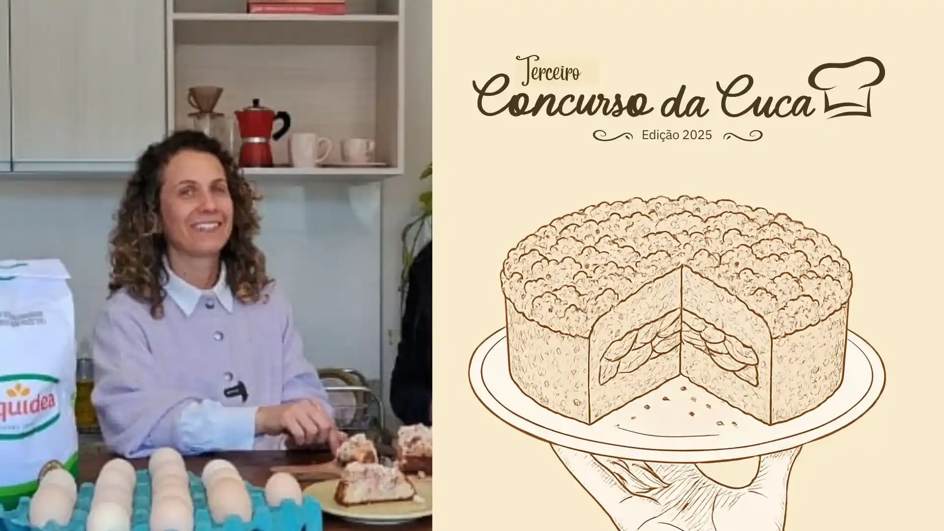 Concurso da Cuca: Sara Eulália apresenta receita com salame, requeijão e pinhão