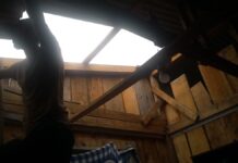 Chuva e vento causam estragos em Caçador na manhã deste domingo