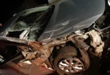 Motorista fica ferido após colidir com girico em Salto Veloso