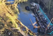 Motorista morre após caminhão cair de ponte na Serra Catarinense