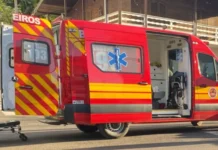 Queda de 2 metros em obra deixa trabalhador ferido na cabeça, braço e costas no Oeste