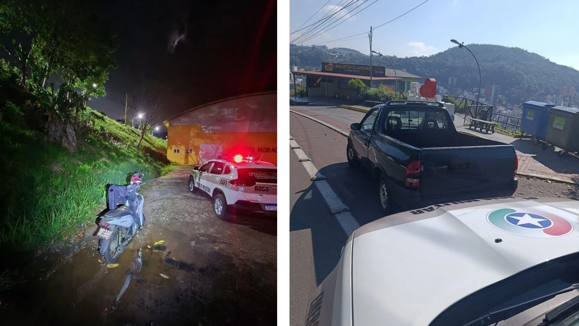 Polícia Militar recupera veículos furtados em Herval d’Oeste e Joaçaba