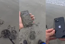 Jovem encontra iPhone enterrado na praia e devolve para a dona emocionada