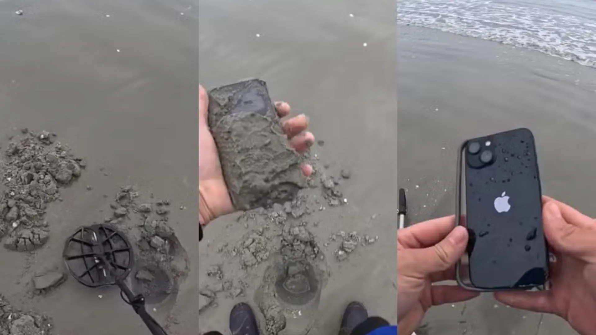 Jovem encontra iPhone enterrado na praia e devolve para a dona emocionada