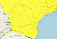 Santa Catarina em alerta amarelo para chuvas intensas e ventos fortes