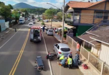 Adolescente fica ferido após acidente em Tangará