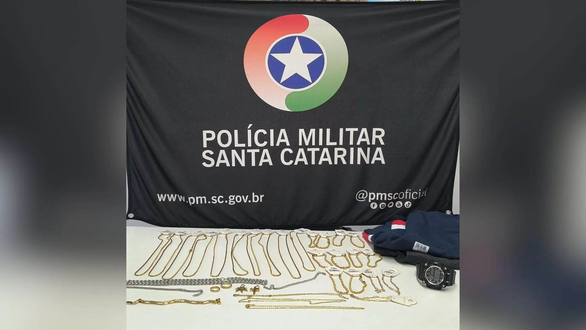 Ladrão de roupas e bijuterias é preso em Joaçaba