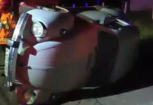 Perseguição em Caçador termina com fusca capotado e ladrão detido