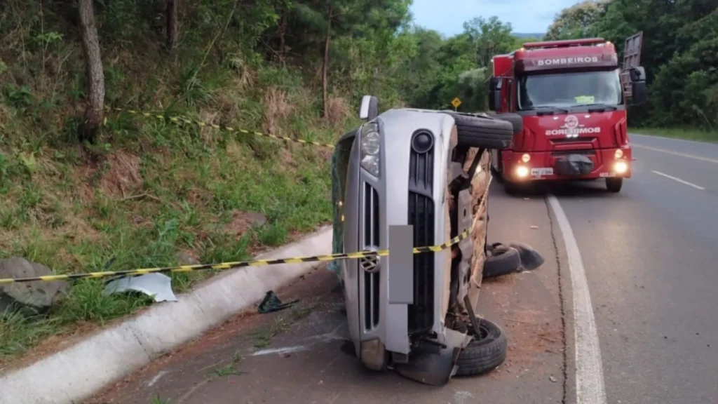 Acidente em Ibiam deixa motorista ferida na SC-135