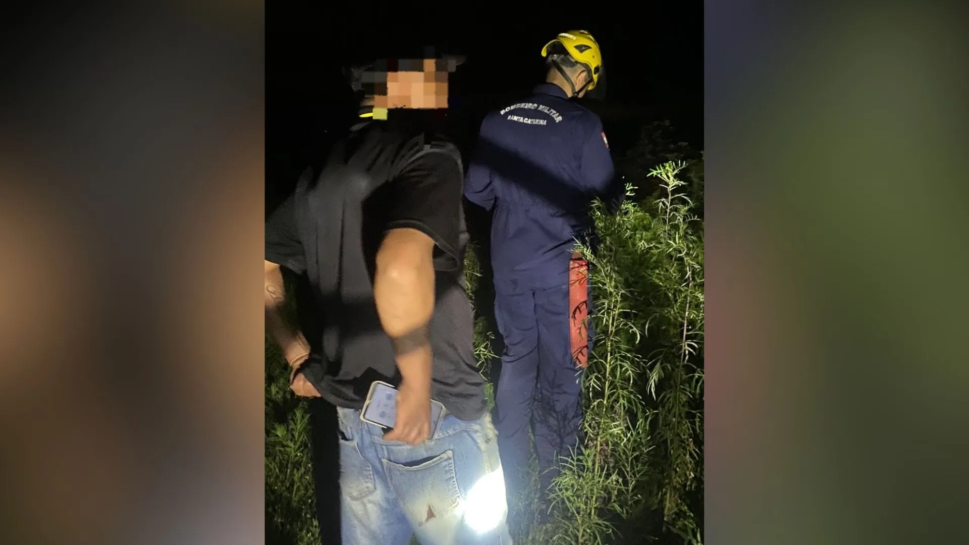 Homem se perde em mata e é resgatado pelos Bombeiros no Meio-Oeste