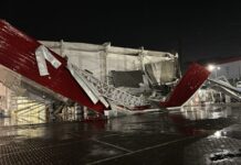 Temporal provoca desabamento em empresa e afeta mais 50 casas em Videira