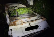 Motorista capota carro após ultrapassagem proibida