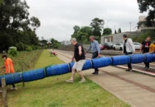 Instalada a segunda Eco Barreira no Rio do Peixe em Caçador
