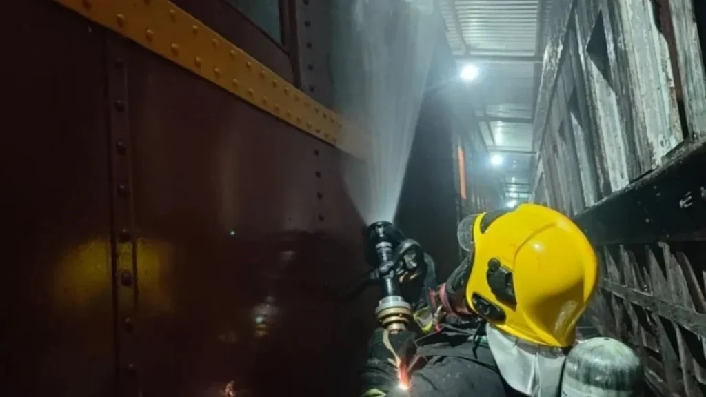 Trem turístico de Piratuba sofre princípio de incêndio e assusta passageiros