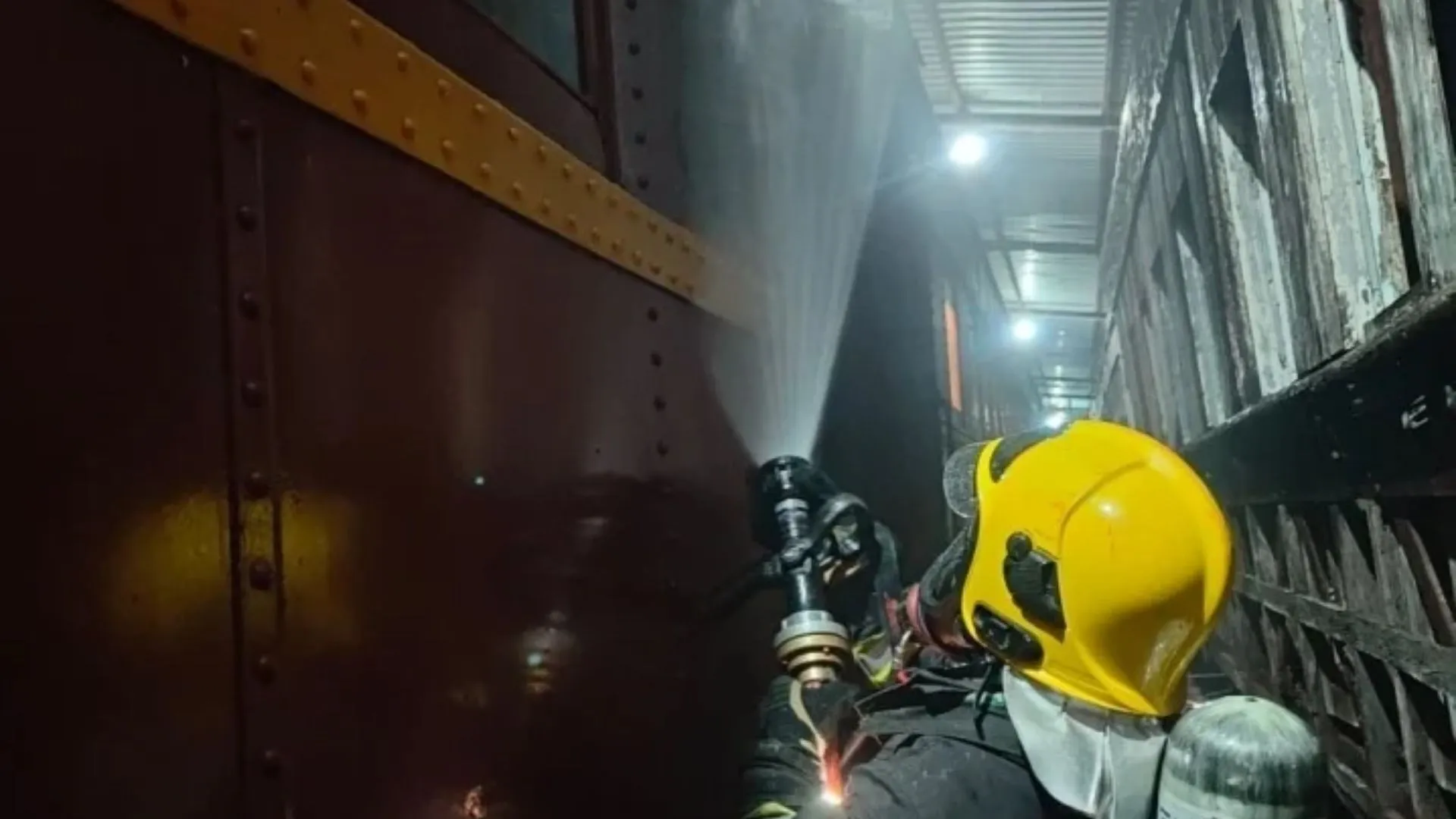 Trem turístico de Piratuba sofre princípio de incêndio e assusta passageiros