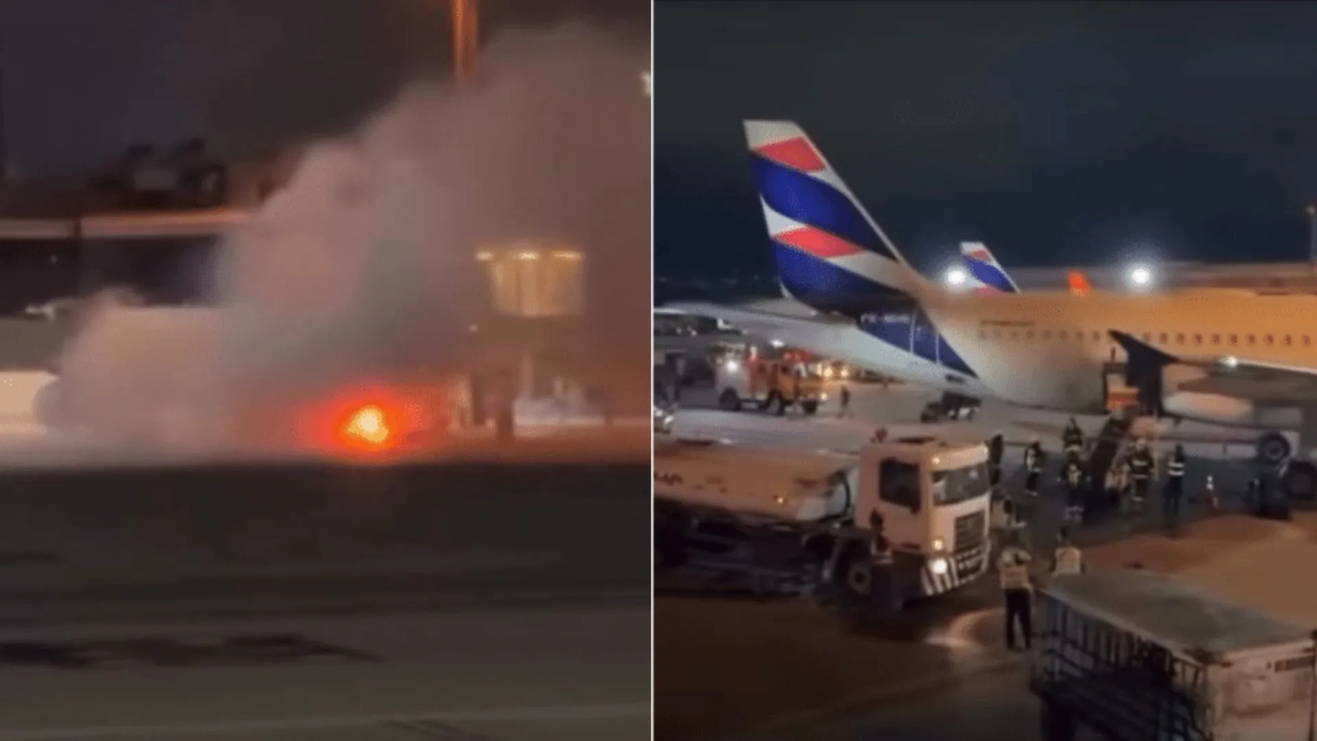 Fogo em avião da Latam provoca correria e evacuação de passageiros