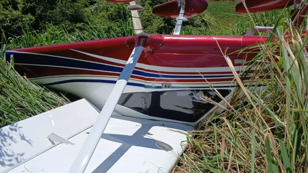 Avião de pequeno porte faz pouso forçado em plantação no Oeste