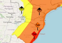 Inmet reduz alertas, mas 228 cidades de SC continuam em risco para ciclone