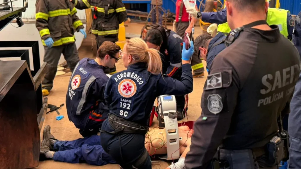 Trabalhador fica gravemente ferido após explosão de tonel de óleo em Chapecó