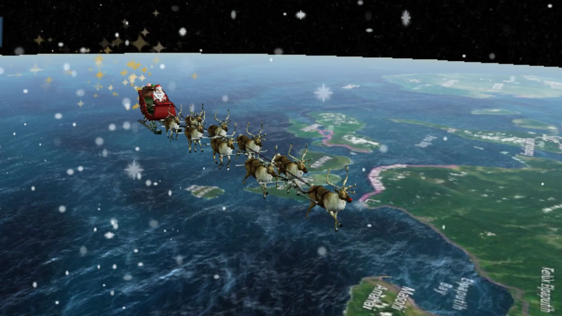 Papai Noel inicia entrega de presentes e pode ser acompanhado online