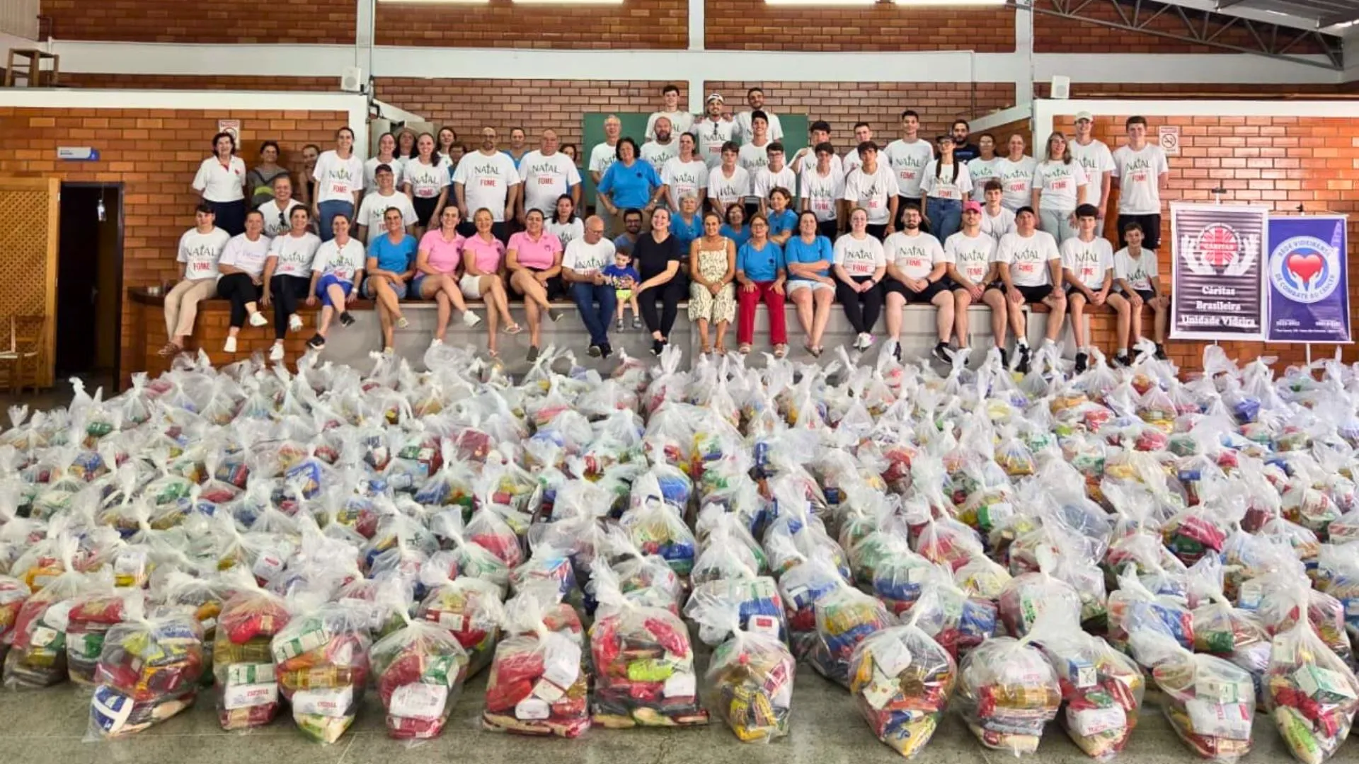 Campanha Natal Sem Fome 2025 distribui 9 toneladas de alimentos em Videira