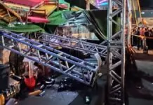 Camarote desaba em show no litoral de SC