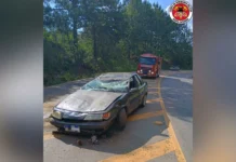 Capotamento deixa feridos na SC-350 em Lebon Régis